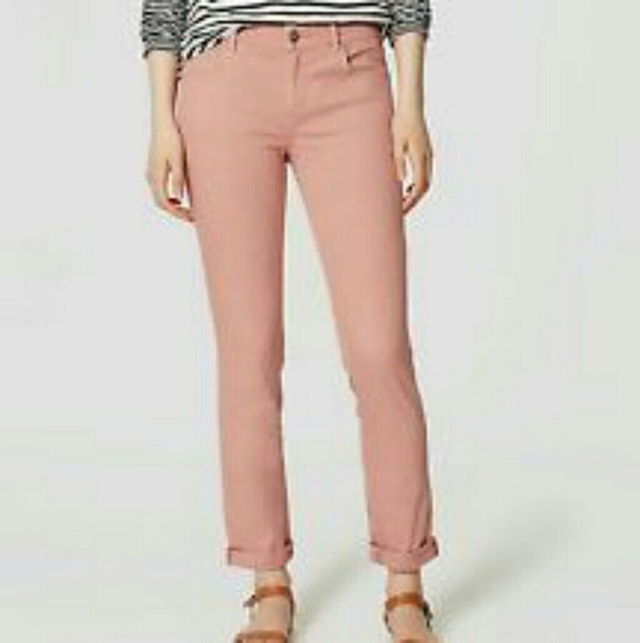 Ann Taylor Loft Dusty Rose Skinny Crop Jeans - Picture 1 of 6