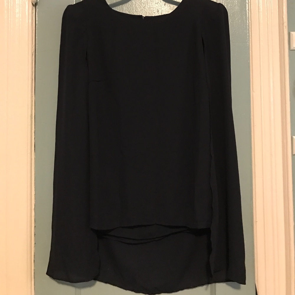 Cape navy blouse by Catherine