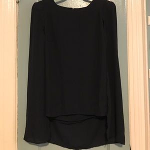 Cape navy blouse by Catherine