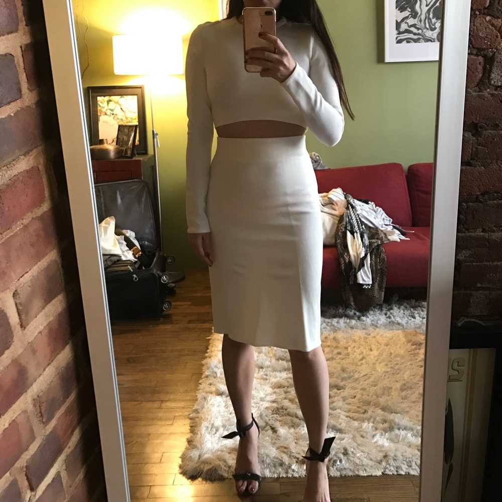 Zara two piece crop top/skirt set