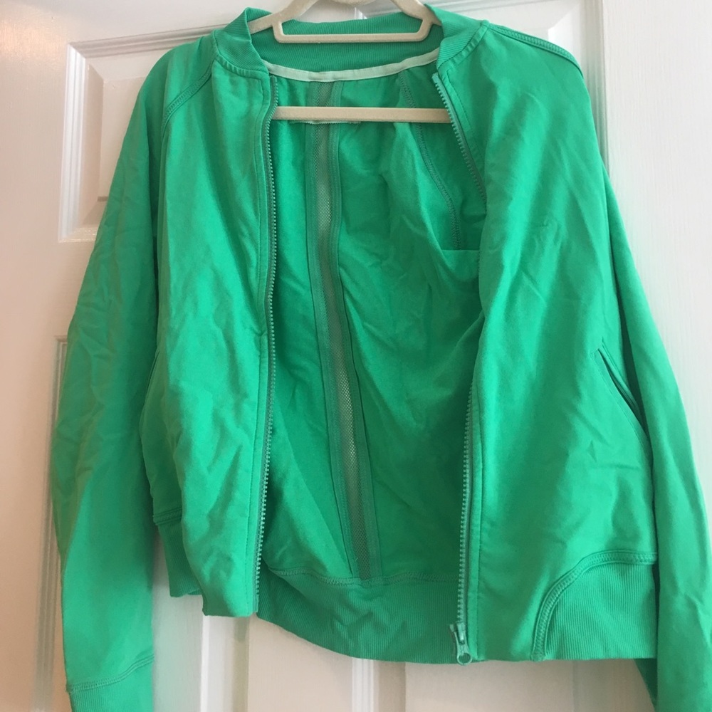 Green Knit Lulu Lemon Jacket