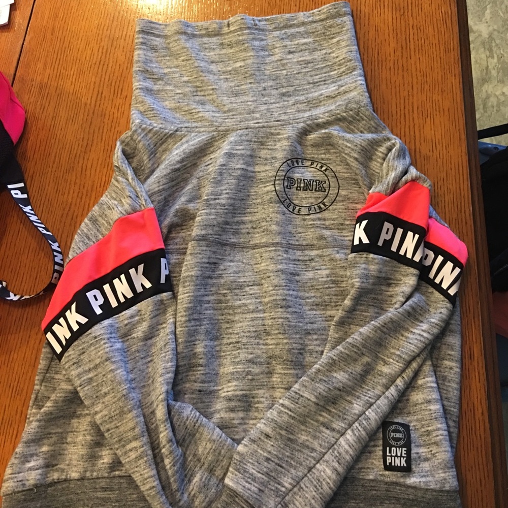 VS Pink Funnel Neck Sweatshirt