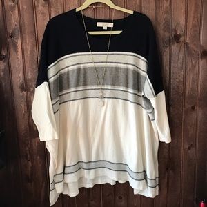 ✨REDUCED✨ Loft Striped Swing Sweater