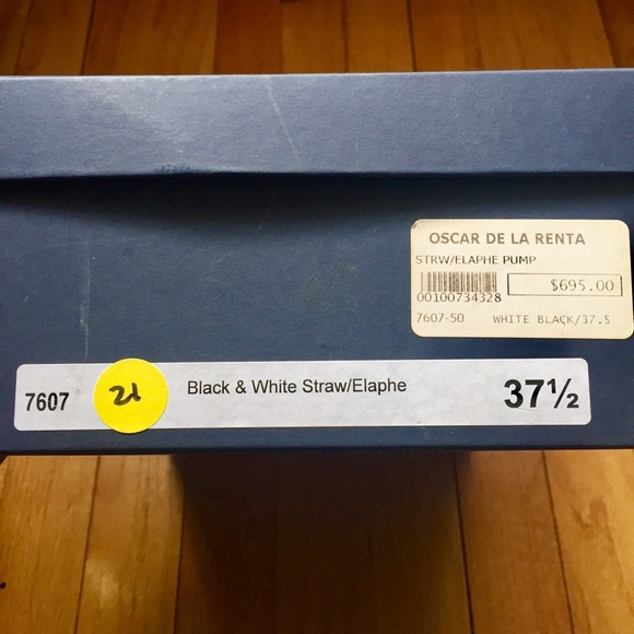 Oscar de la Renta- Elaphe/ Straw Open-Toe Heels ❤ - Picture 8 of 8