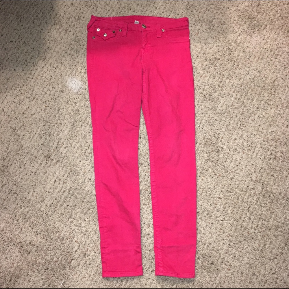 Pink True Religion Skinny Jeans size 29