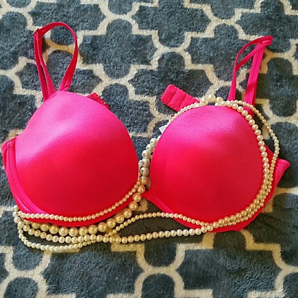 Pink Victoria's Secret push-up plunge