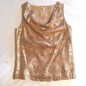 MOVING SALE Gold silk top - J Crew size 4