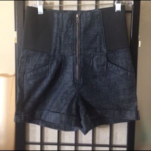 Love culture high waisted denim shorts- med