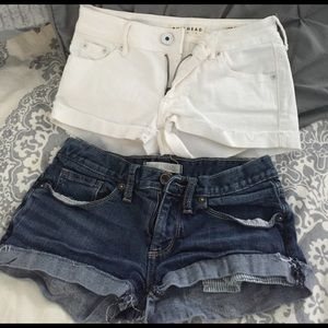 White and blue shorts