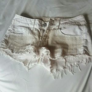 White Festival/High-Waisted Shorts