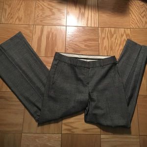 Black and white wool/spandex work pant