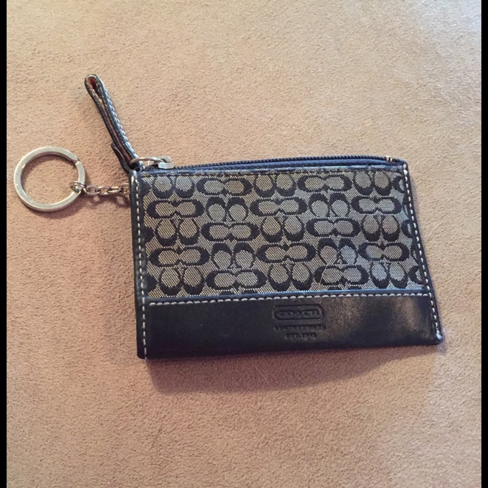 Coach keychain card holder