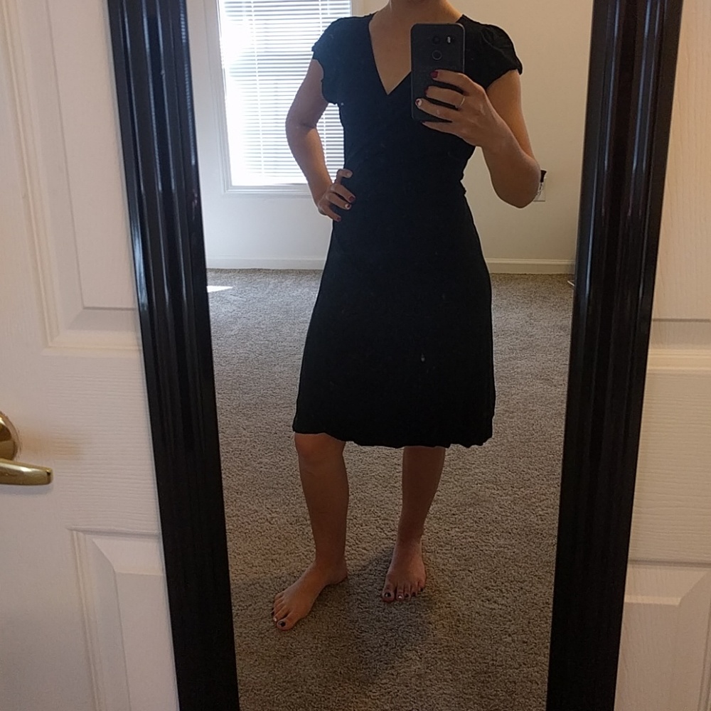 Black wrap dress