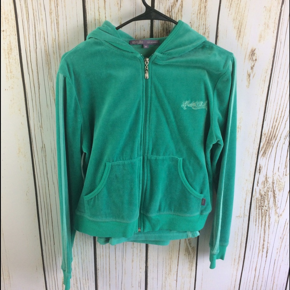 Hale Bob Velour Sweatsuit Top Medium Bottoms XS