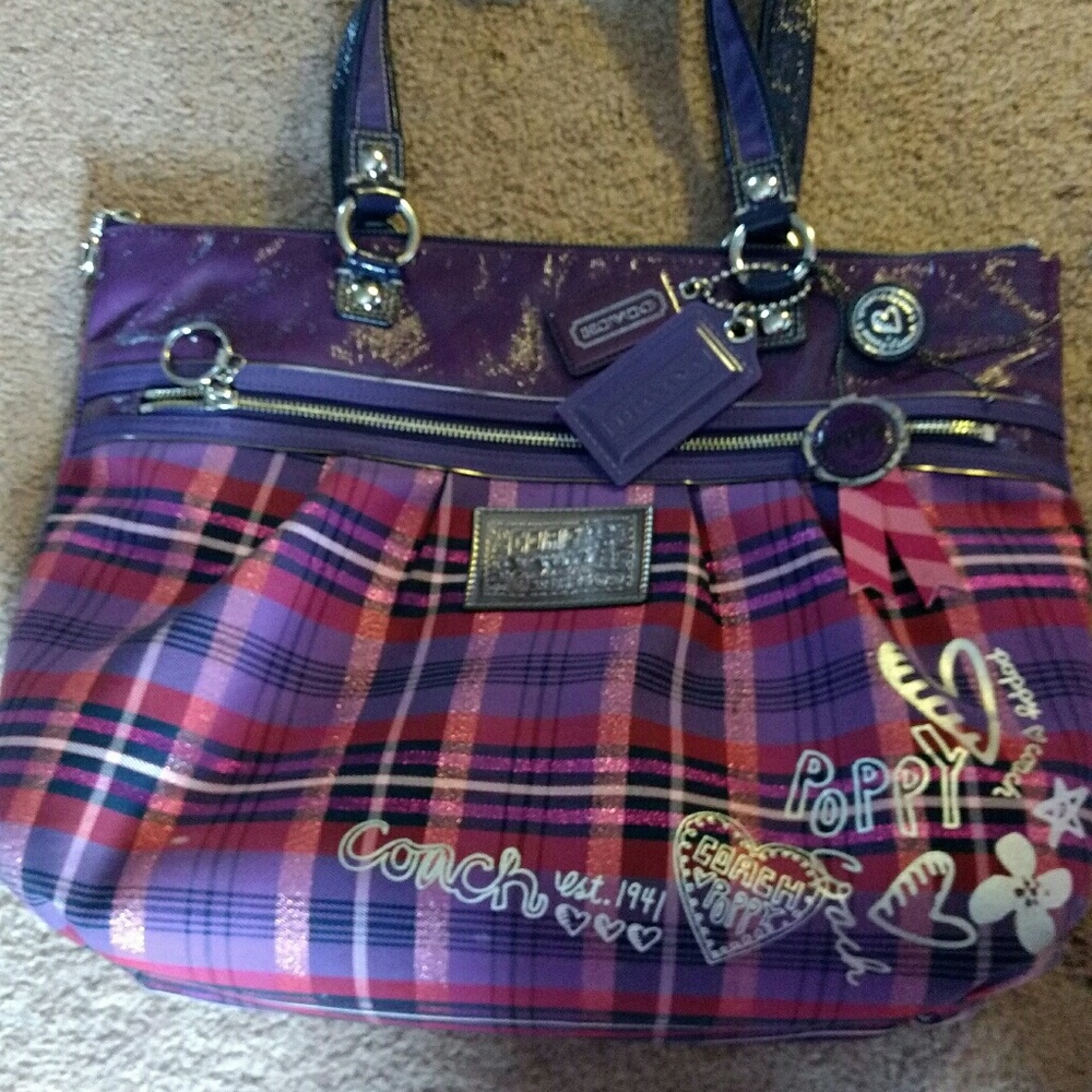 Coach Poppy Tote EUC