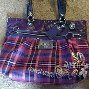 Coach Poppy Tote EUC