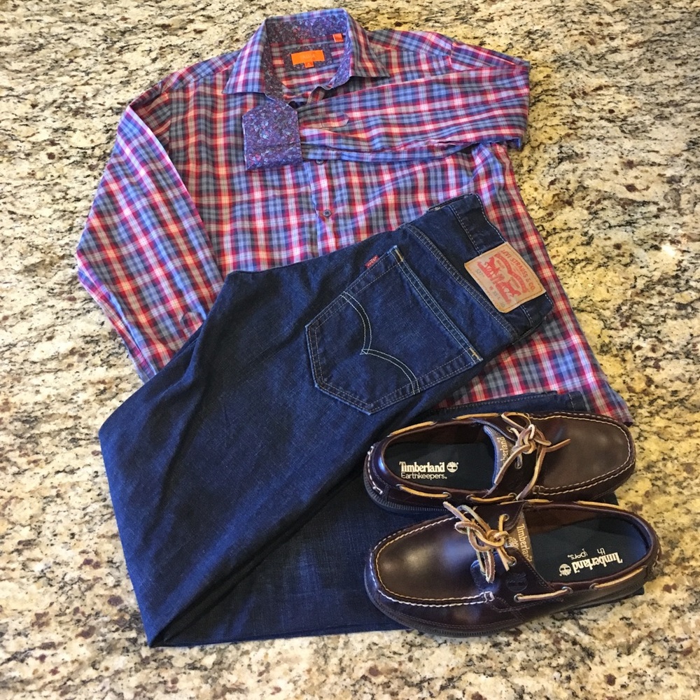 Tallia Plaid Button Down