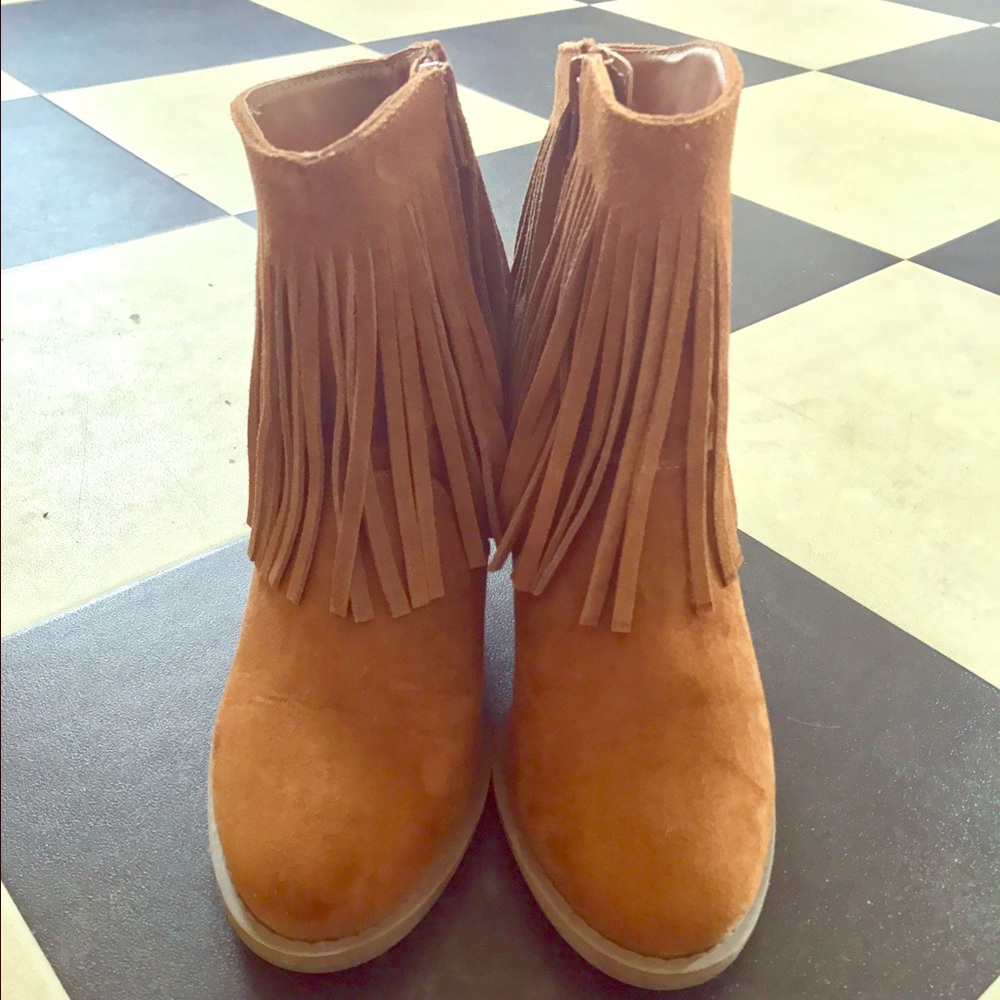 Fringe booties