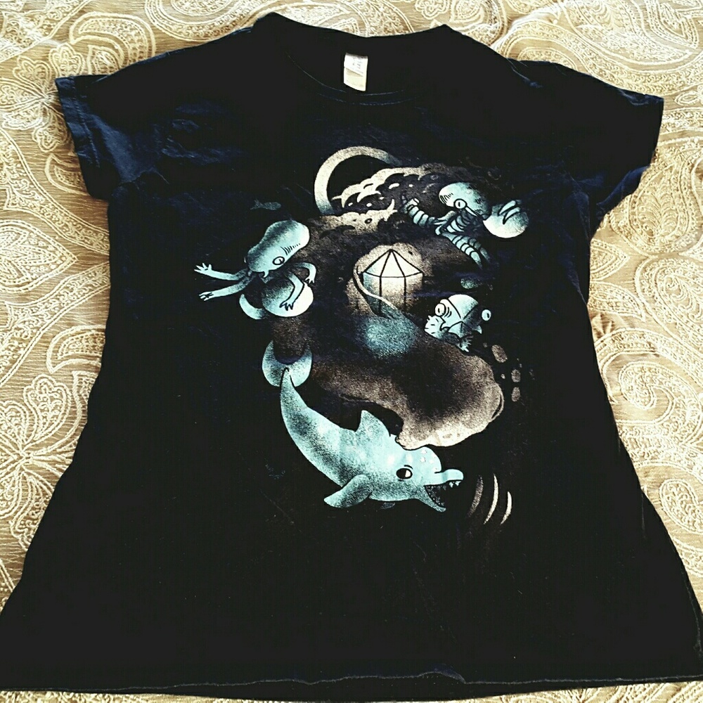 Navy Blue Echo the Dolphin Tee