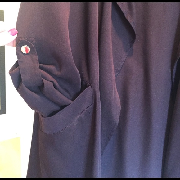 H&M Jackets & Blazers - Draped Plum Open jacket H&M