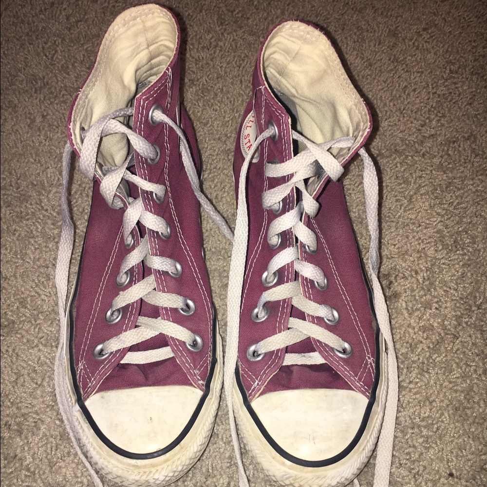 maroon hightop allstar converse