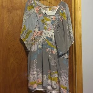 Batwing dress with beautiful pattern