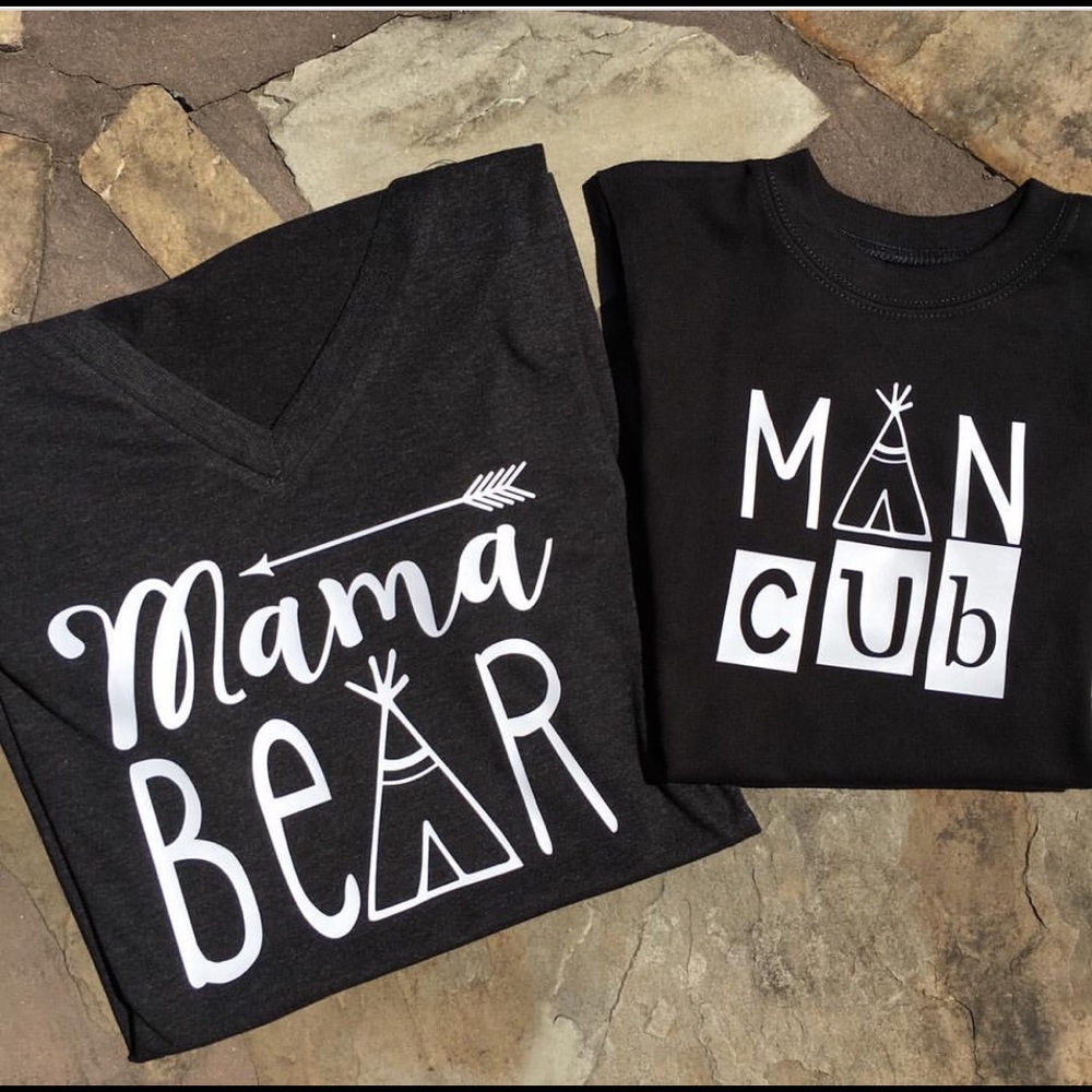 Mama bear // Man Cub duo // custom made // shirts
