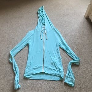 Lightweight teal hoodie