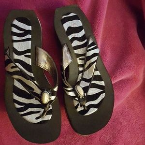 👡Zebra Platform Flip Flops👡