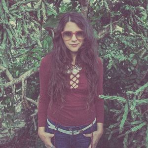 Lace up Free People top