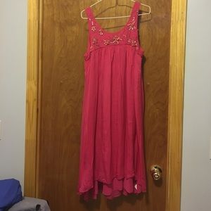 Beaded magenta dress