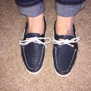Sperry Top-Sider Woven Leather Boat Shoe