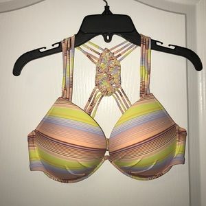 Victoria's' Secret neon striped bathing suit top