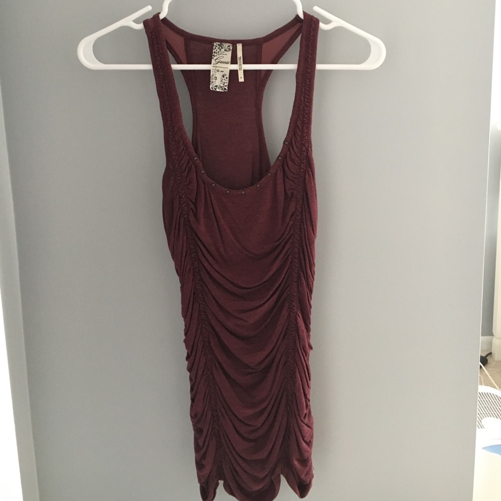 Guess maroon top