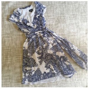 Adrianna Papell Paisley Faux Wrap Dress