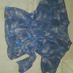 Peacock pattern shirt