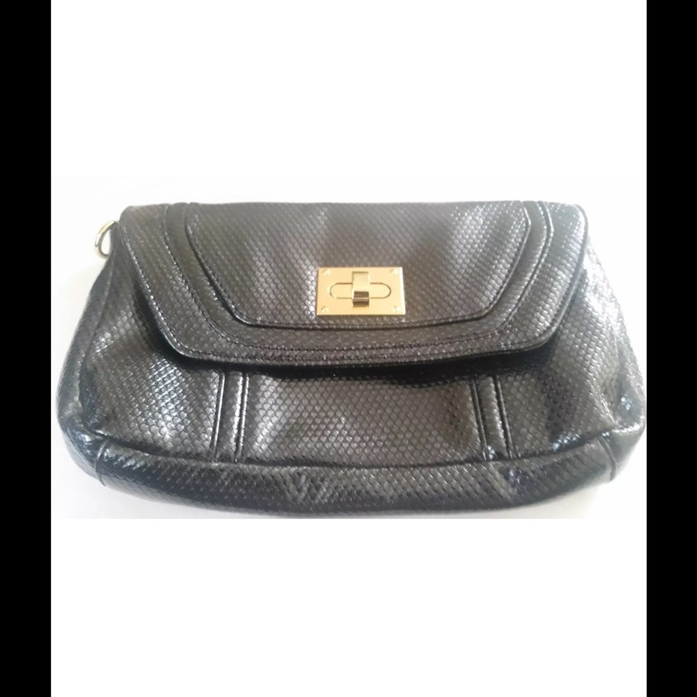 Steve madden clutch black gold purse handbag