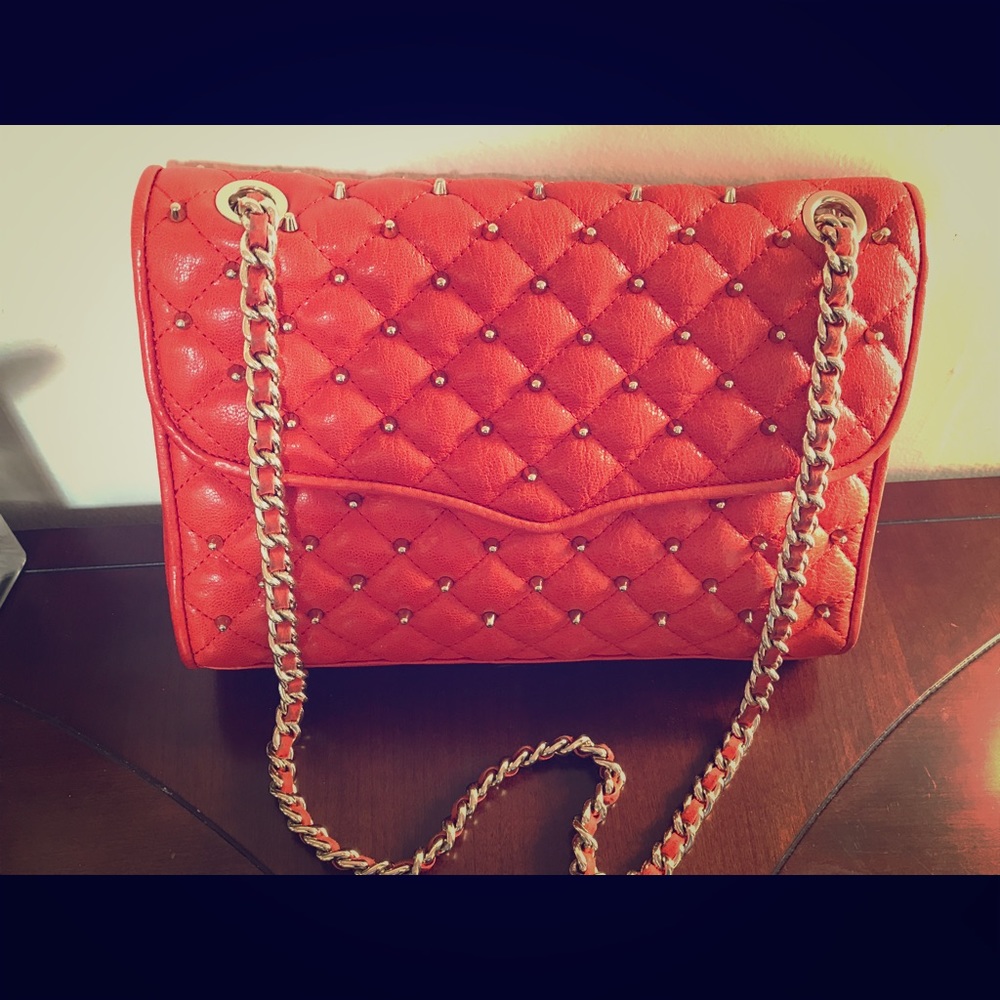 Rebecca Minkoff Crossbody Studded Orange Bag