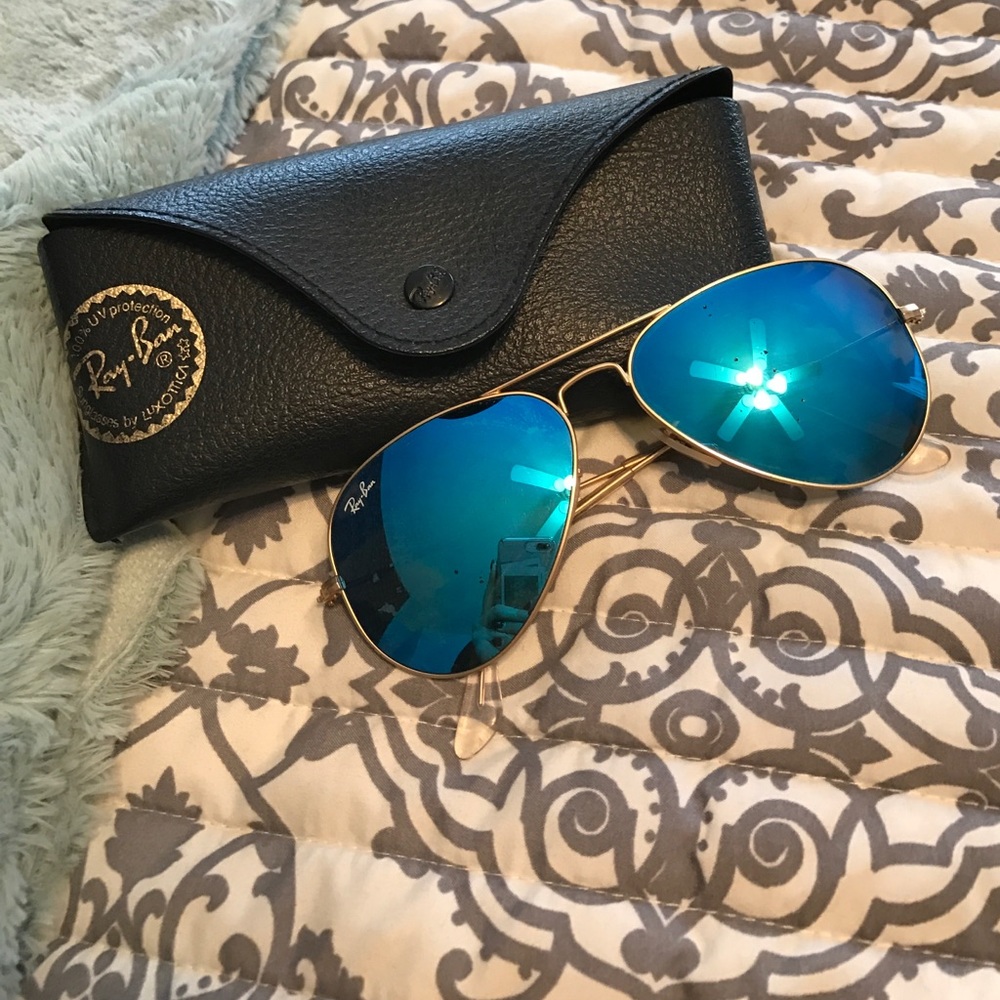 Ray Ban Aviators Blue Flash