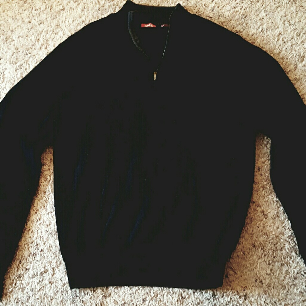 Black Men's IZOD Zip Up Sweater