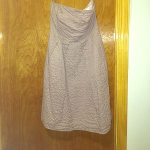 Purple strapless JCrew dress