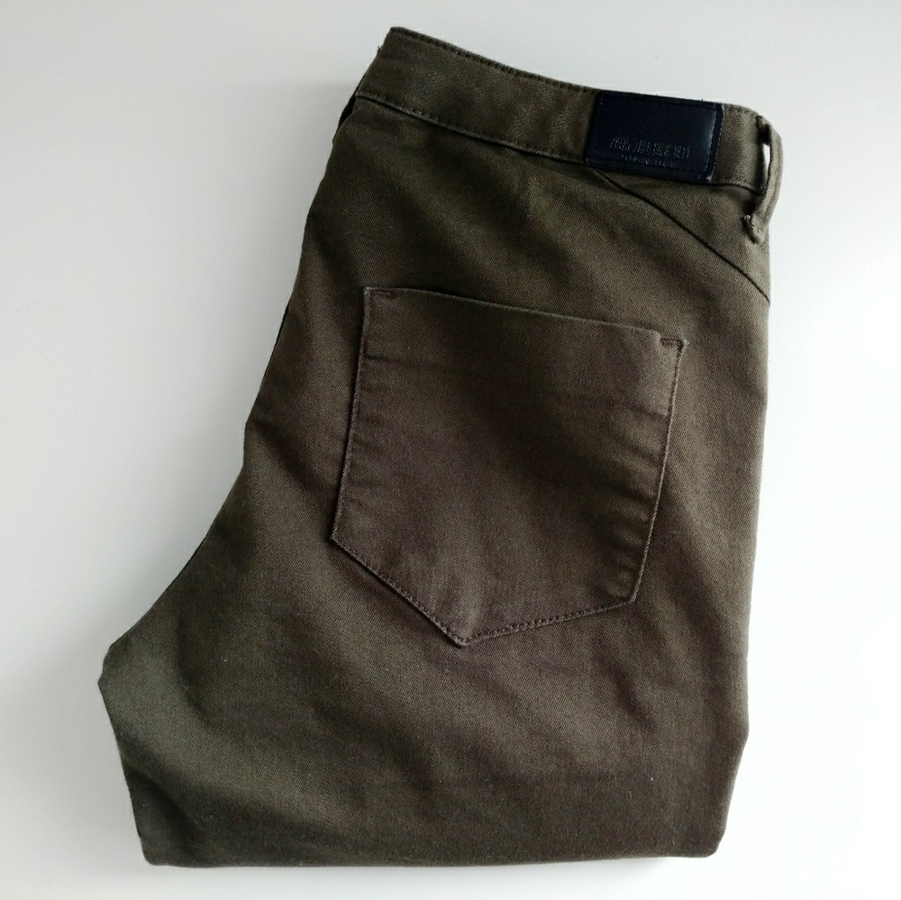 Zara Olive Green Skinny Jeans