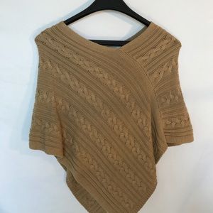 Women's camel poncho.