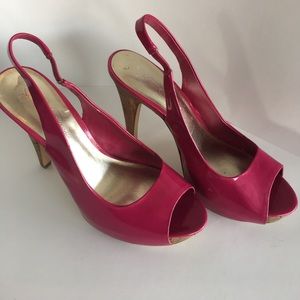 Jessica Simpson peep toe sling back heels
