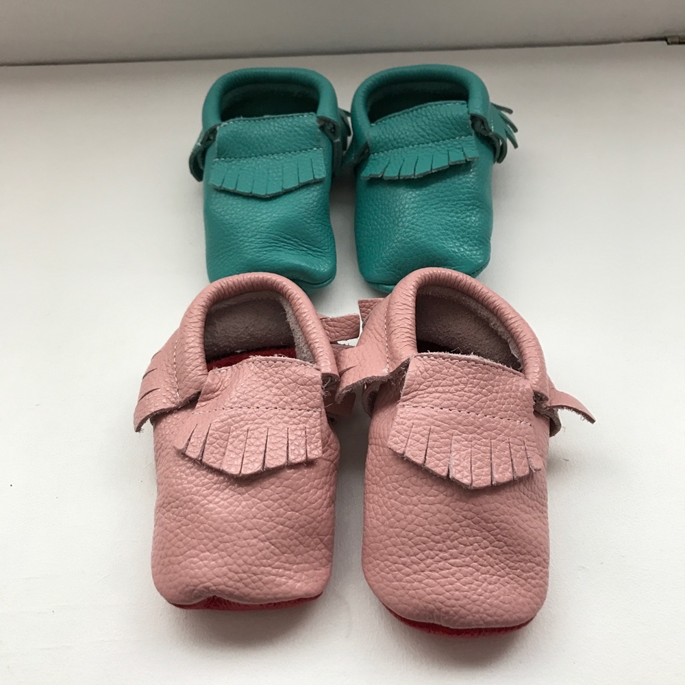 Genuine leather baby toddler moccasins