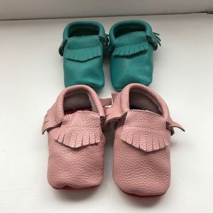 Genuine leather baby toddler moccasins