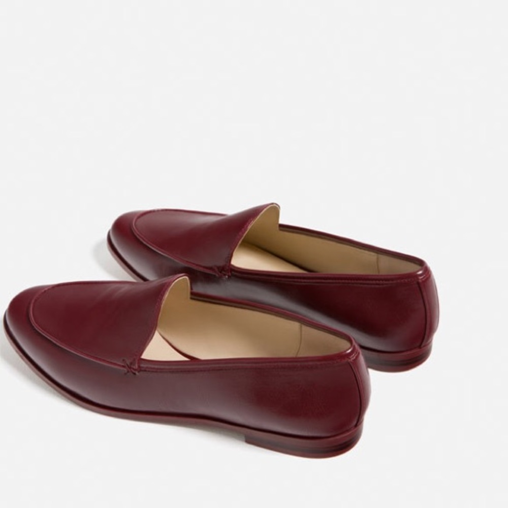 NWT ZARA RED LOAFERS - Picture 2 of 5