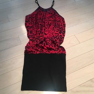 Red 2B Bebe cheetah dress Size S