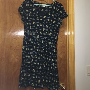 Black whale pattern Yumi dress