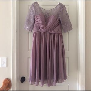 Illusion neckline dress